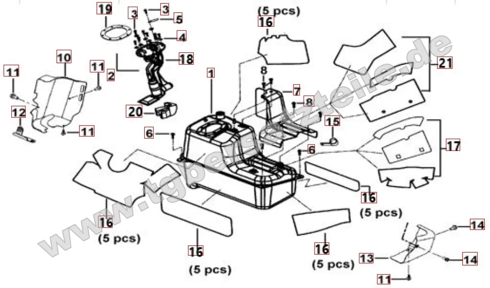 Hitzeschutz f. Kraftstofftank
