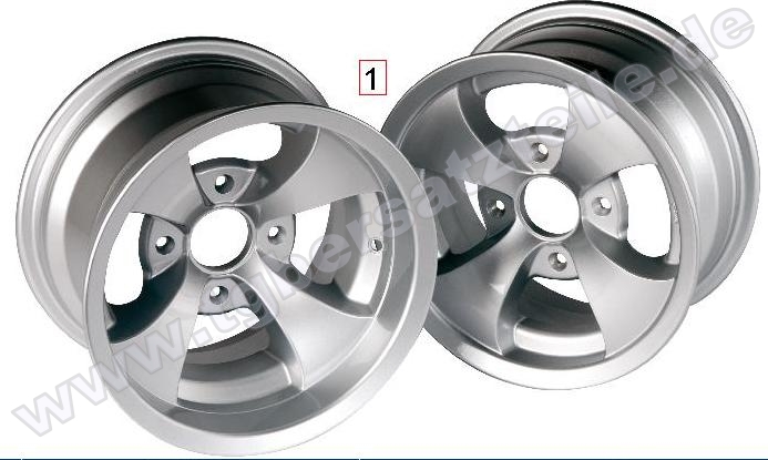 Alufelge silber 12"