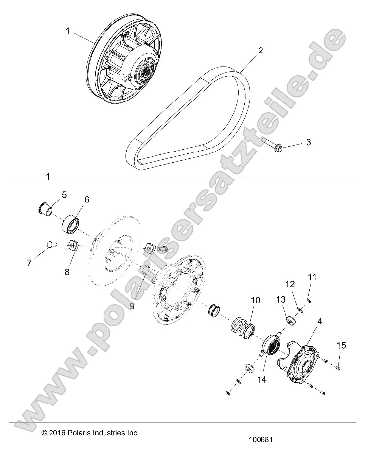 Drive Train, Secondary Clutch Drive Train, Secondary Clutch