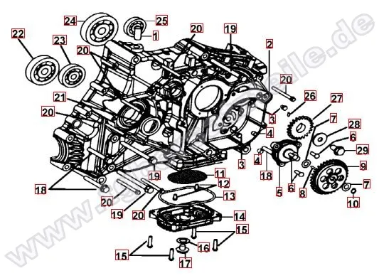 Motorgehäuse rechts Motorgehäuse rechts