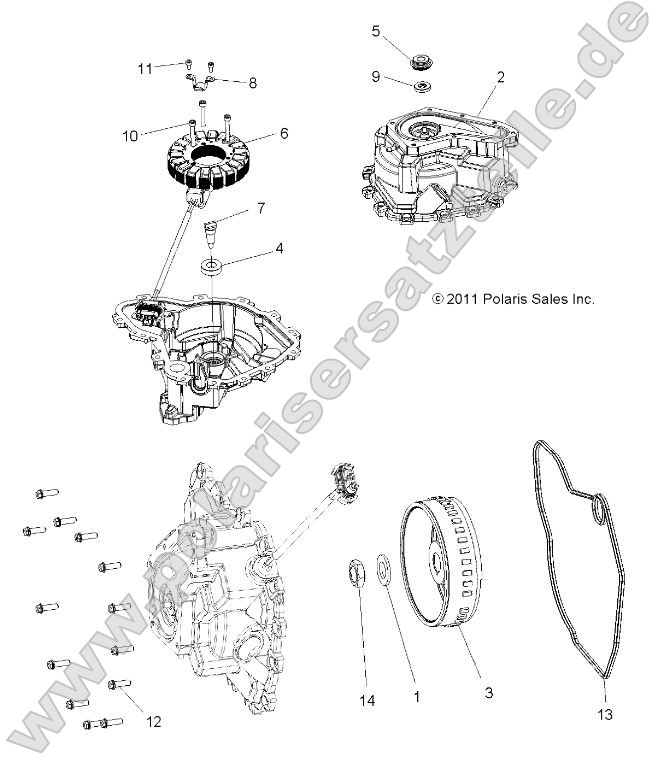 Engine, Stator Cover and Flywheel Engine, Stator Cover and Flywheel
