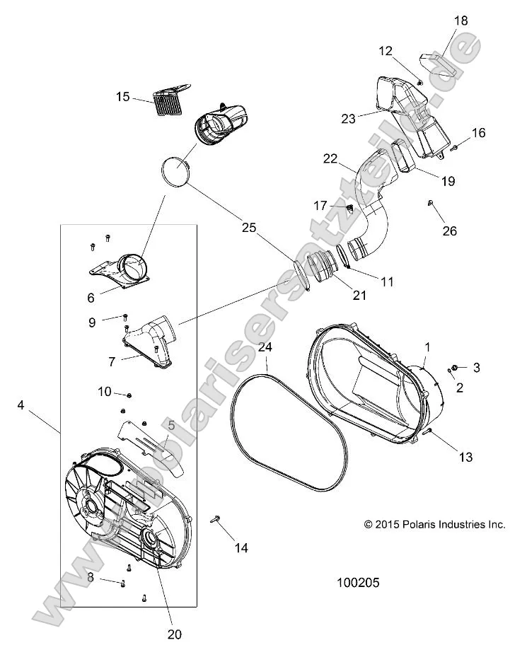 Drive Train, Clutch Cover and Ducting Drive Train, Clutch Cover and Ducting
