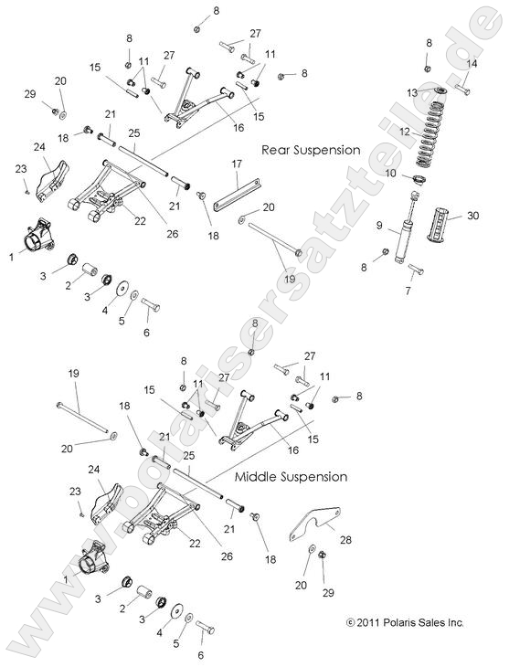 SUSPENSION, REAR SUSPENSION, REAR