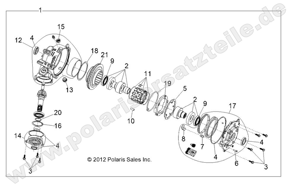 DRIVE TRAIN, FRONT GEARCASE INTERNALS