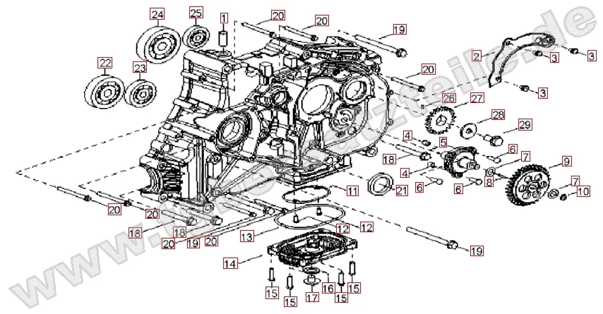 Motorgehäuse rechts