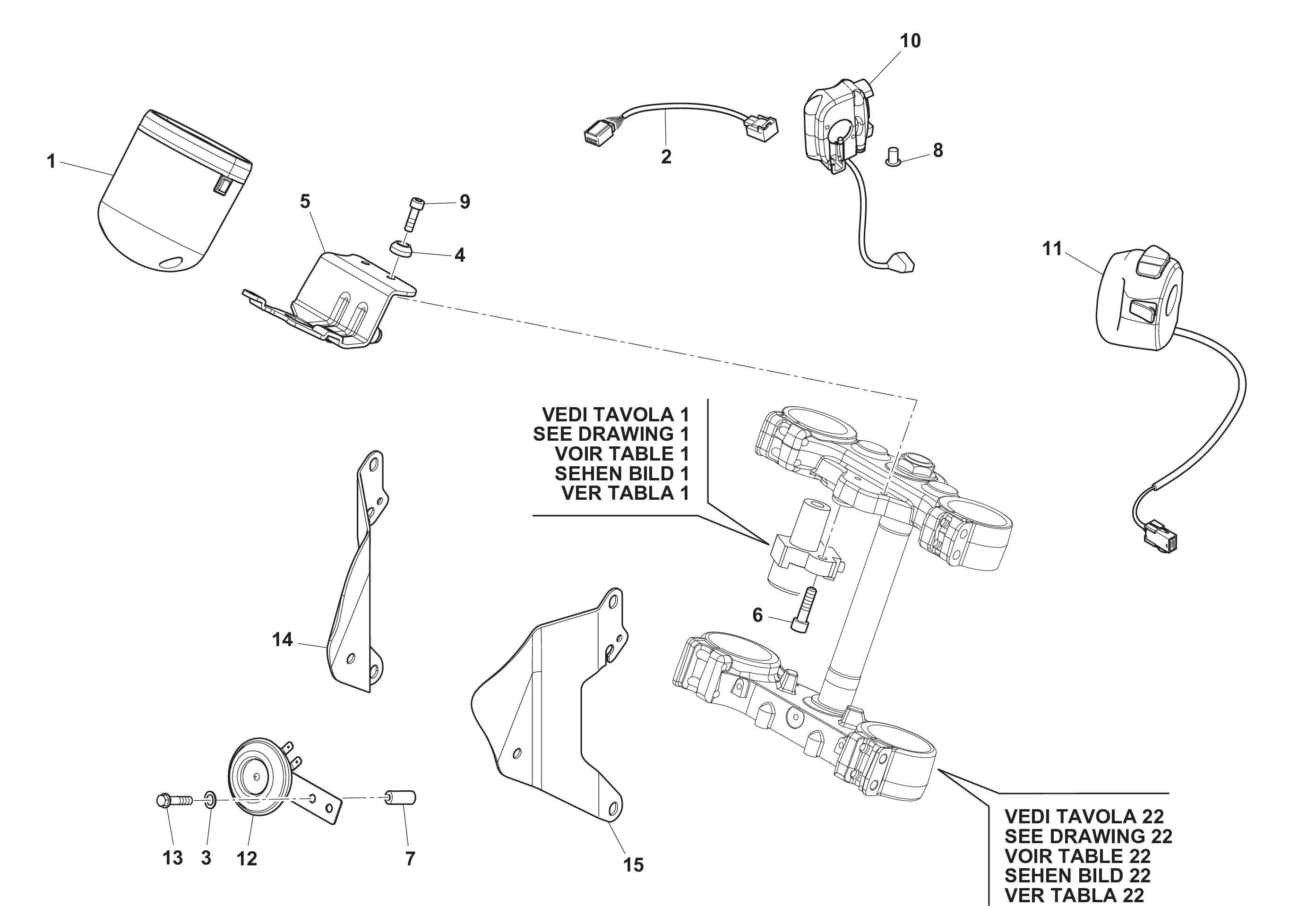 Tachometer / Lenkerschalter Tachometer / Lenkerschalter