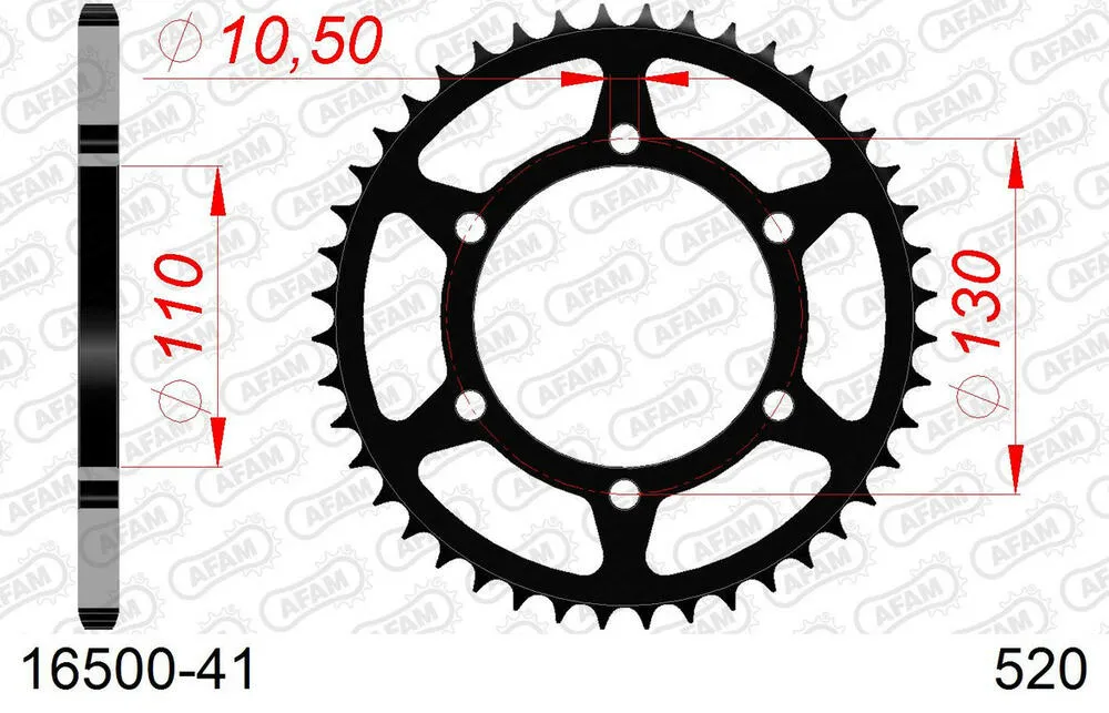 AFAM Kettensatz Stahl 520 XMR3 14x41 - Kawasaki Z 400 2019-21 - 01643131