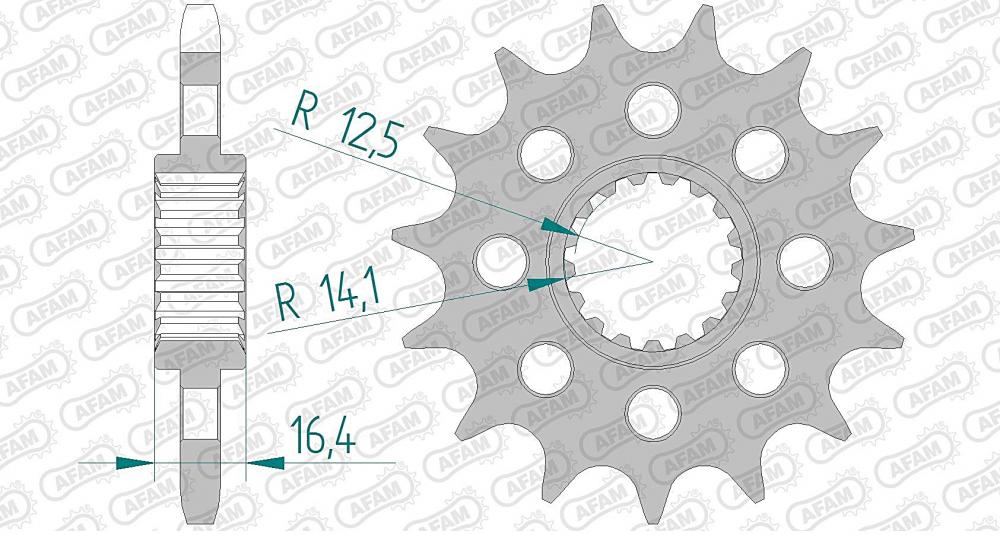 AFAM Kettensatz Stahl 525 XHR3-G 16x42 - KTM 990 Adventure 2006-13