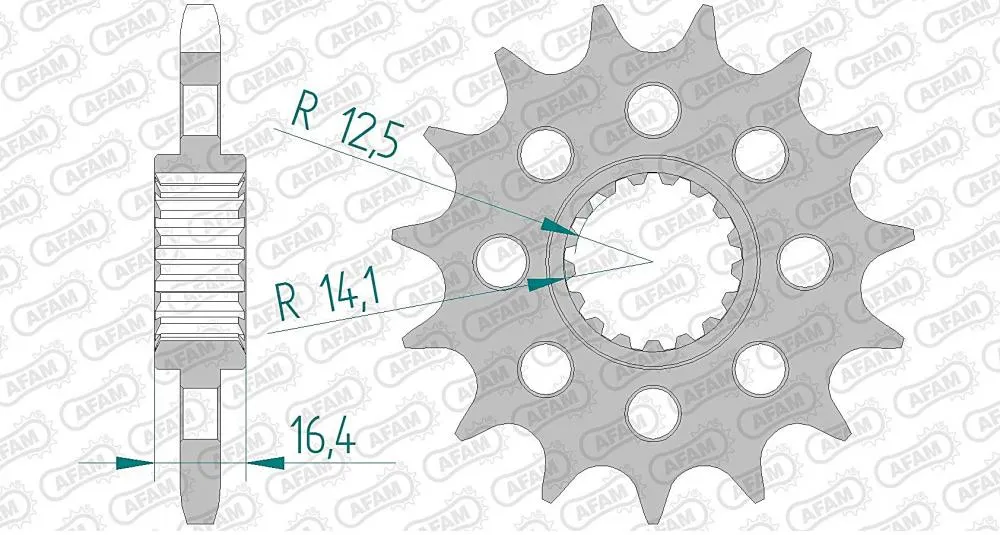 AFAM Kettensatz Stahl 525 XHR3-G 16x42 - KTM 990 Adventure 2006-13