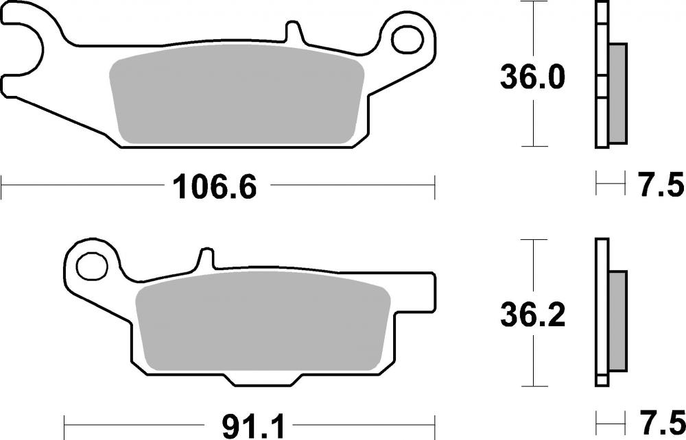 SBS Bremsbeläge Offroad & ATV Sintermetall - 849SI