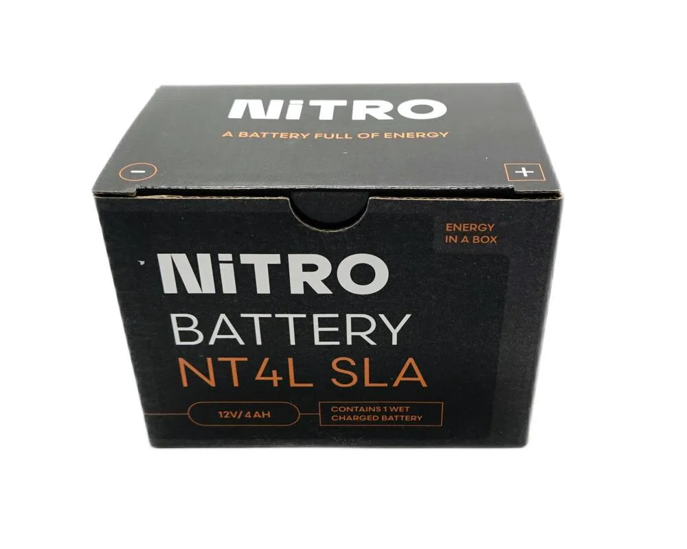 Nitro NT4L SLA GEL AGM Batterie 12V 4AH - Einbaufertig (YTC4L-BS YB4L-B YT4L-BS)