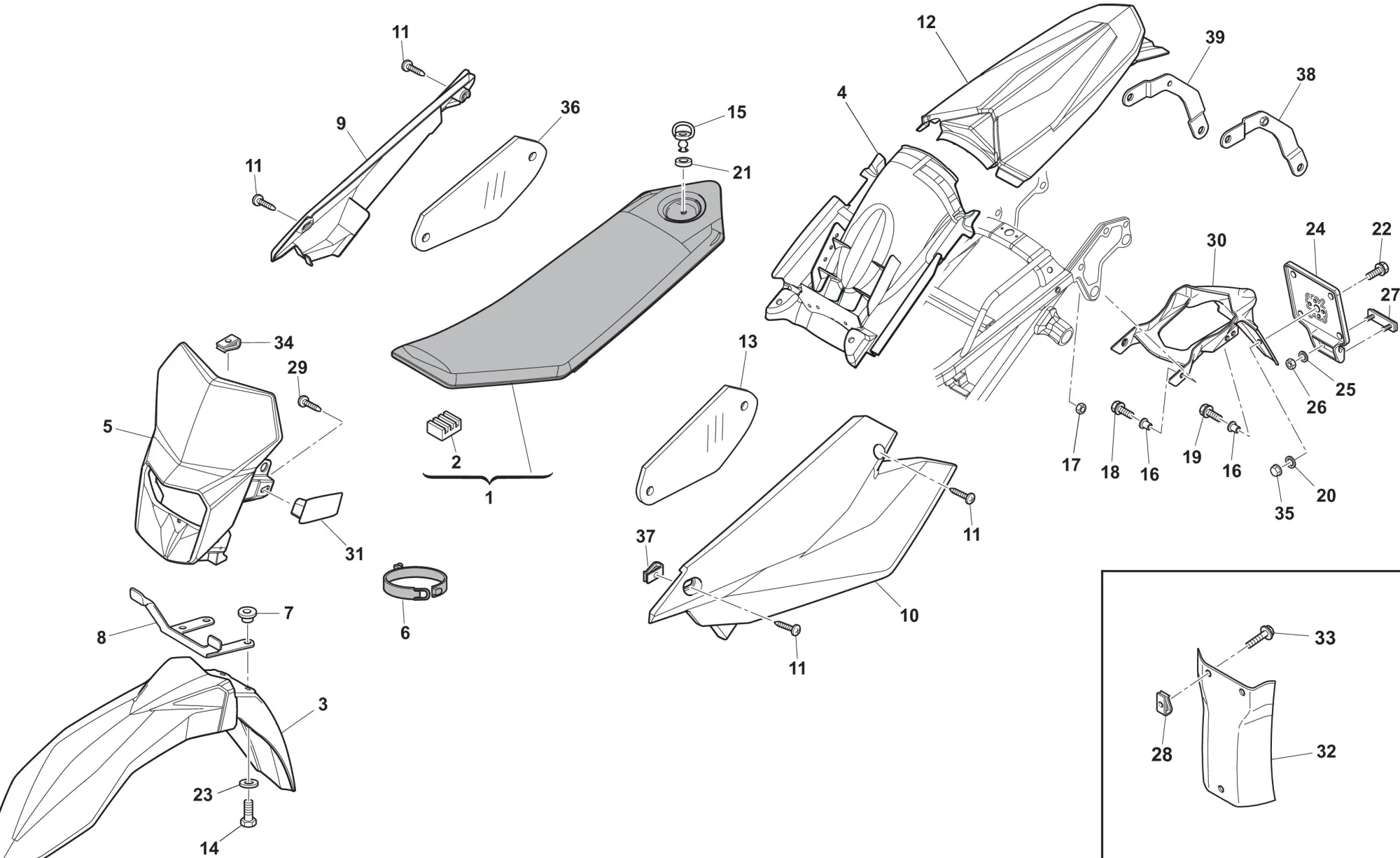 Verkleidung - Sitzbank