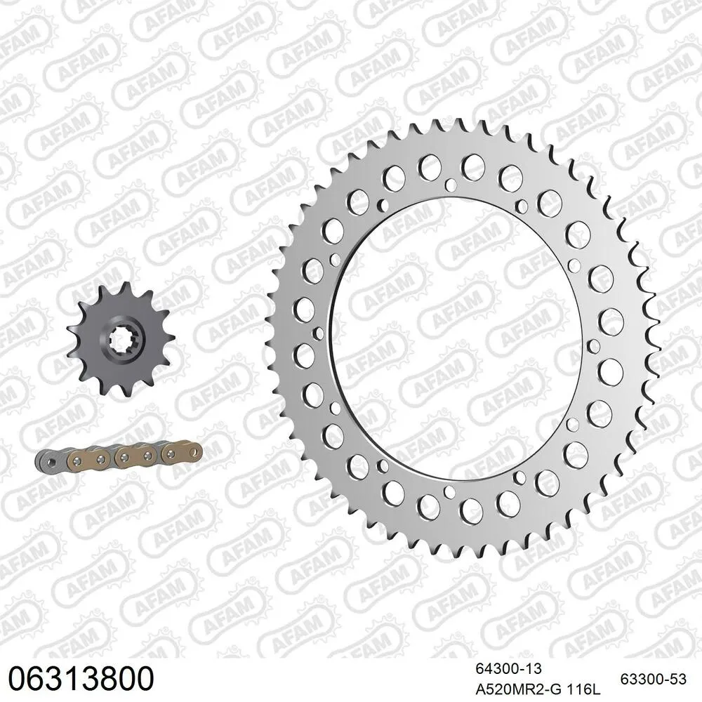 AFAM Kettensatz Aluminium 520 MR2-G 13x53 - Husqvarna CR 125 1977-82 - 06313800
