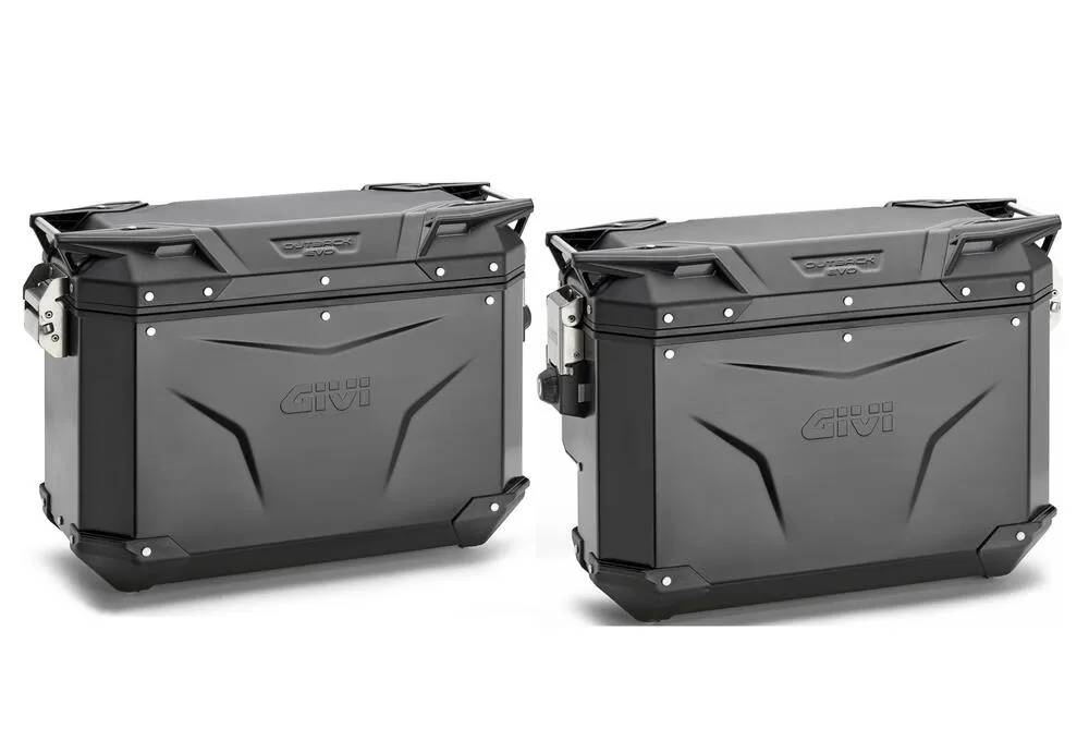 Givi_Monokey_Trekker_Outback_EVO_OBKE4837B_Alu_Seitenkoffer_Set___48_37_Liter___schwarz Givi Monokey Trekker Outback EVO OBKE4837BPACK2 Alu Seitenkoffer Set - 48 / 37 Liter - schwarz