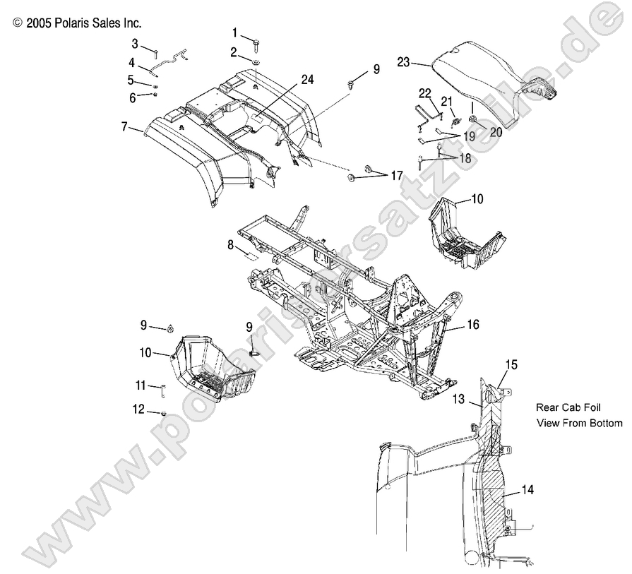 CAB, REAR and SEAT CAB, REAR and SEAT