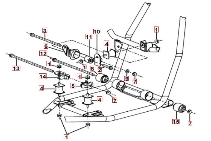 Motoraufhängung o.Diff.sperre hi. Motoraufhängung o.Diff.sperre hi.