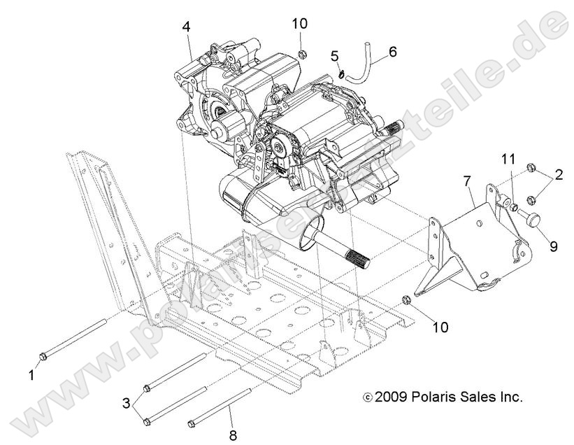 DRIVE TRAIN, MAIN GEARCASE MOUNTING