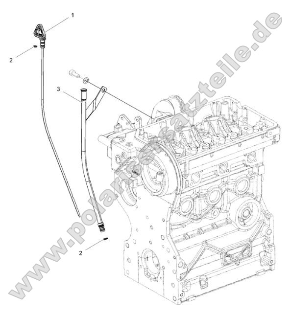 Engine, Oil Dipstick and Guard Engine, Oil Dipstick and Guard