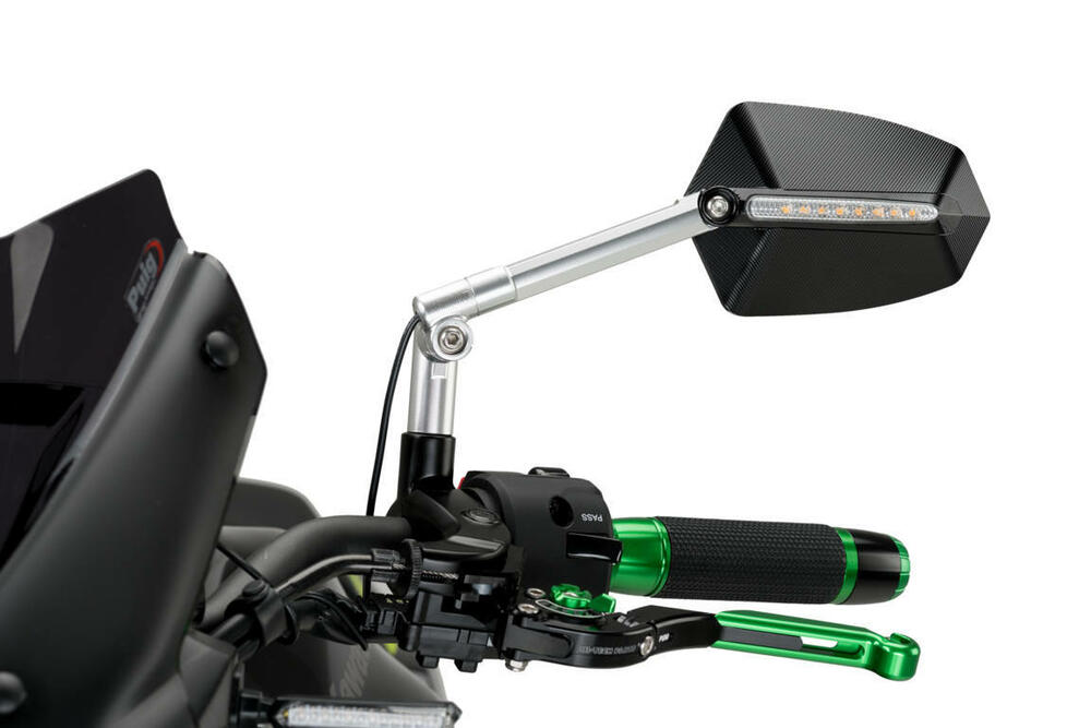 PUIG SPIEGEL MOD. GTI HOMOLOG. LINKS C/ALU-SCHWARZ - 016DN