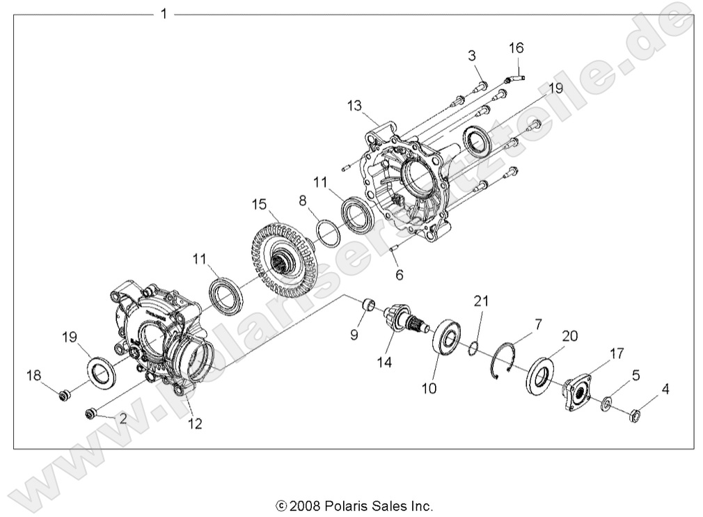 DRIVE TRAIN, REAR GEARCASE INTERNALS (Built 12/01/08 and Before) DRIVE TRAIN, REAR GEARCASE INTERNALS (Built 12/01/08 and Before)