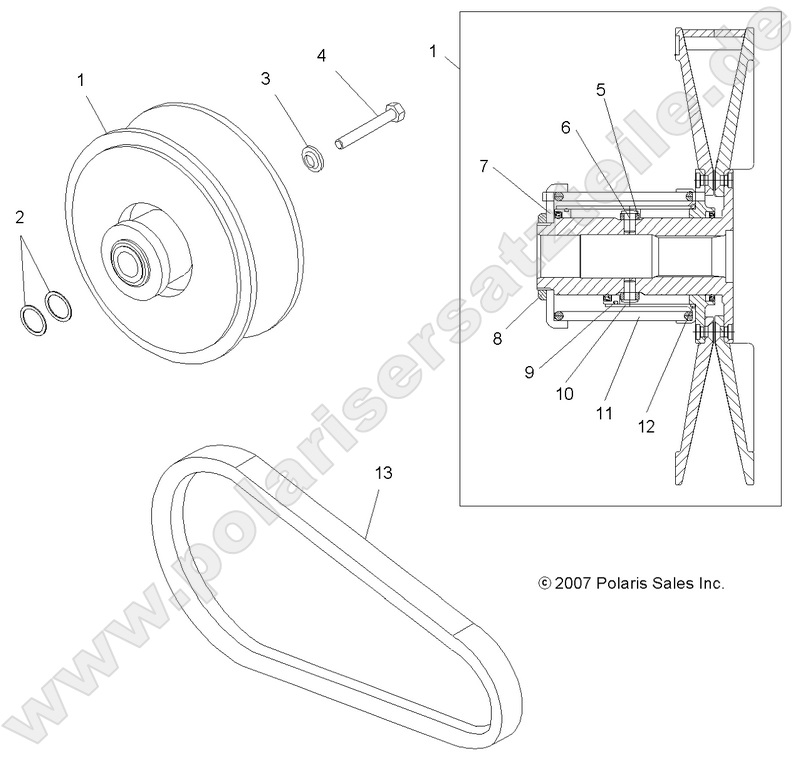 DRIVE TRAIN, SECONDARY CLUTCH DRIVE TRAIN, SECONDARY CLUTCH