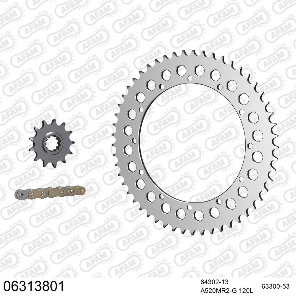 AFAM Kettensatz Aluminium 520 MR2-G 13x53 - Husqvarna CR 125 1983-84 - 06313801
