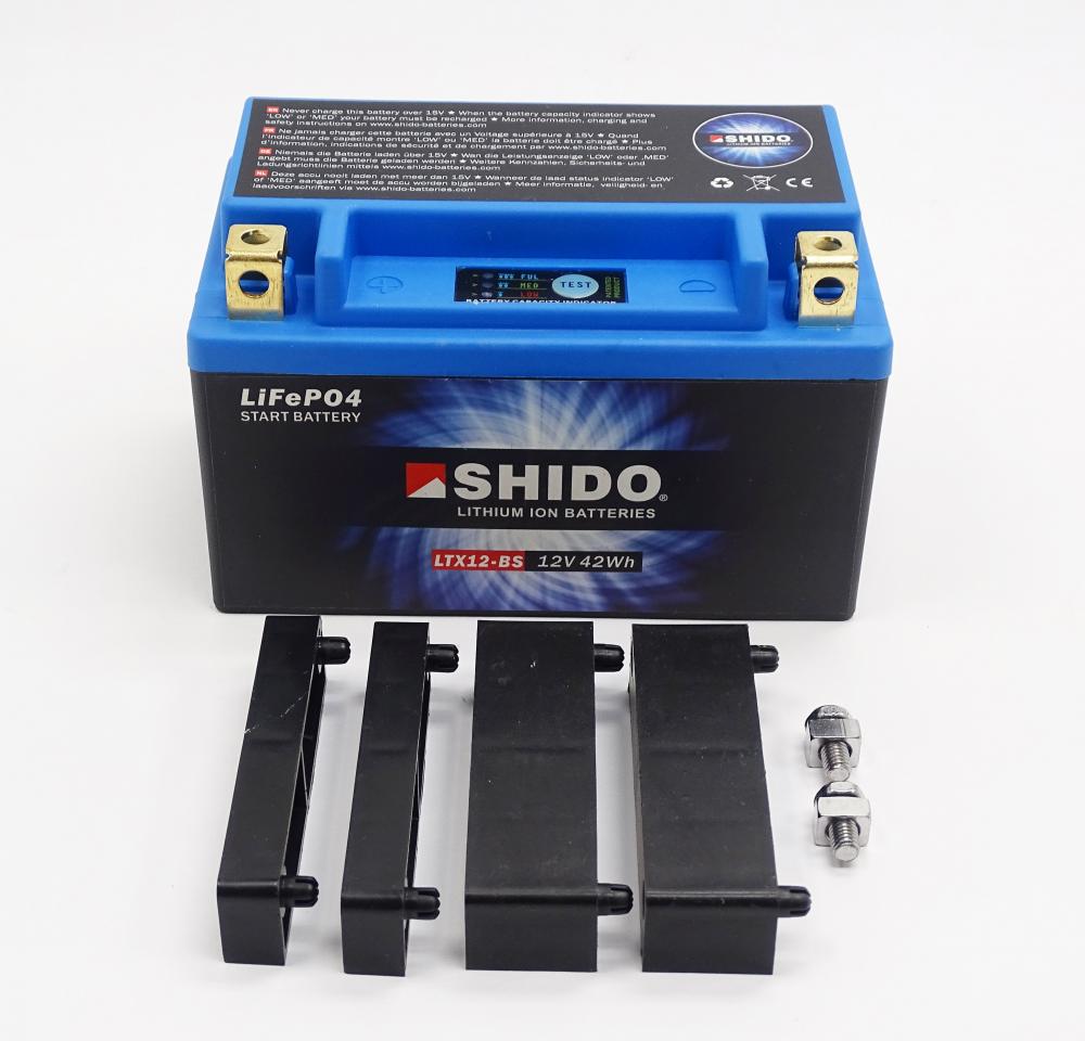 Shido LTX12-BS Lithium Ionen Batterie 12V LiFePO4 (YTX12-BS)