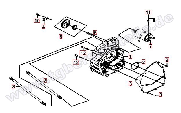 Motorgehäuse rechts