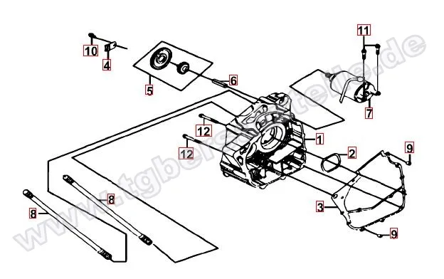 Motorgehäuse rechts Motorgehäuse rechts
