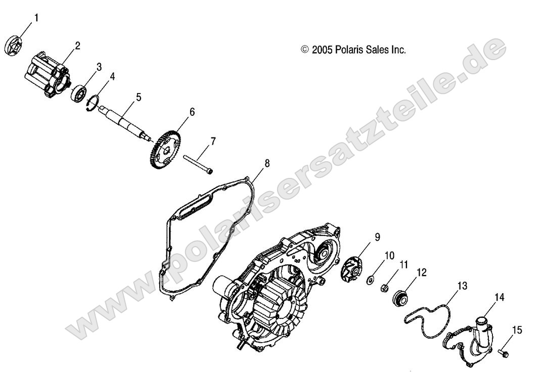 Engine, Oil Pump and Water Pump