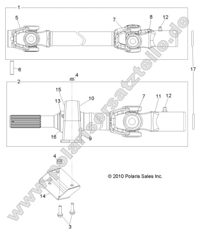 Drive Train, Front Prop Shaft Drive Train, Front Prop Shaft