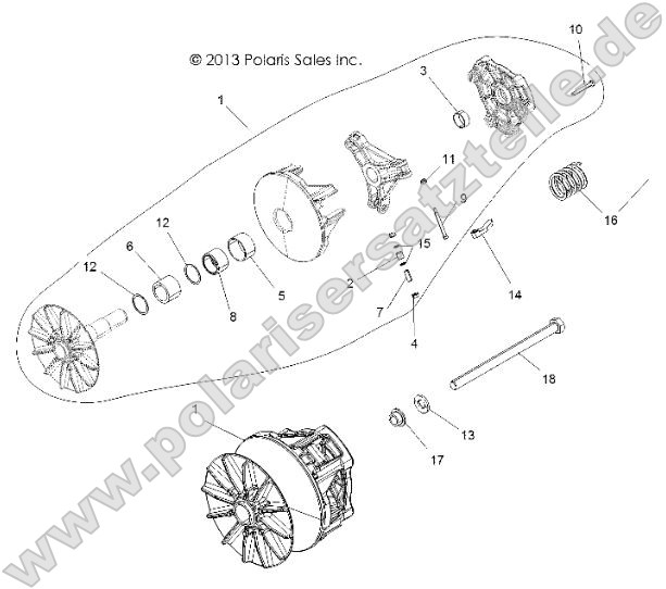 Drive Train, Primary Clutch Drive Train, Primary Clutch