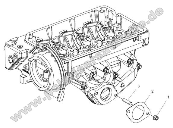 Engine, Exhaust Mounting Stud and Gasket Engine, Exhaust Mounting Stud and Gasket