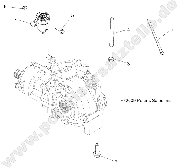 DRIVE TRAIN, GEARCASE MOUNTING, FRONT