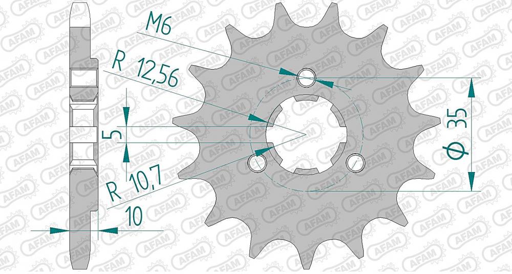 AFAM Kettensatz Stahl 525 XRR 15x43 - Suzuki XF 650 Freewind 1997-02