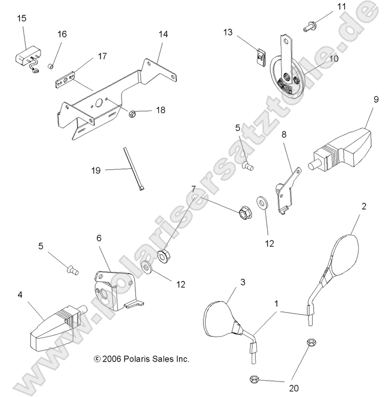 TURN SIGNALS/MIRRORS/HORN
