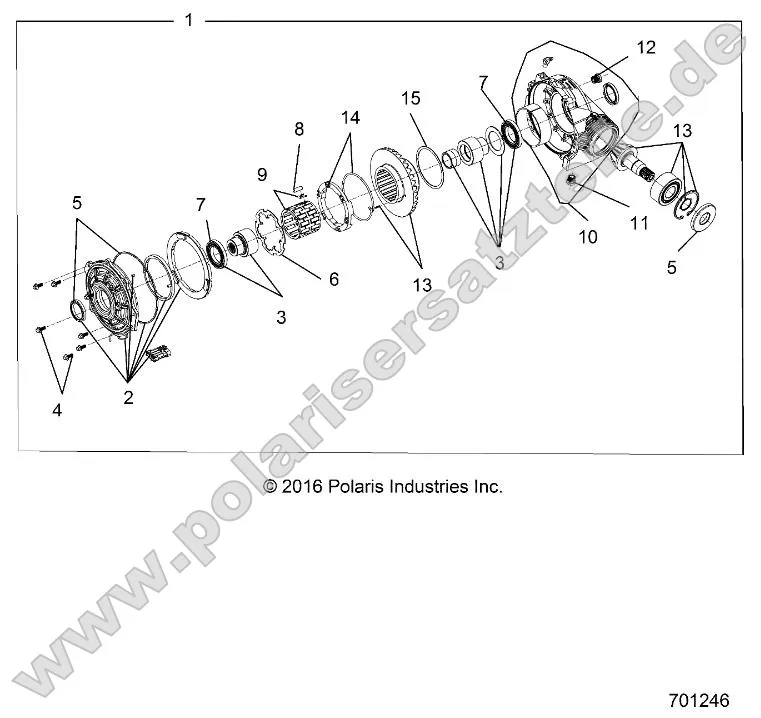 Drive Train, Front Gearcase Drive Train, Front Gearcase
