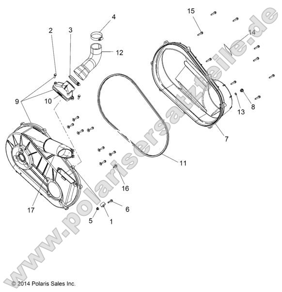 Drive Train, Clutch Cover and Ducting Drive Train, Clutch Cover and Ducting