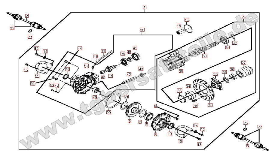 Differenzial hinten Differenzial hinten