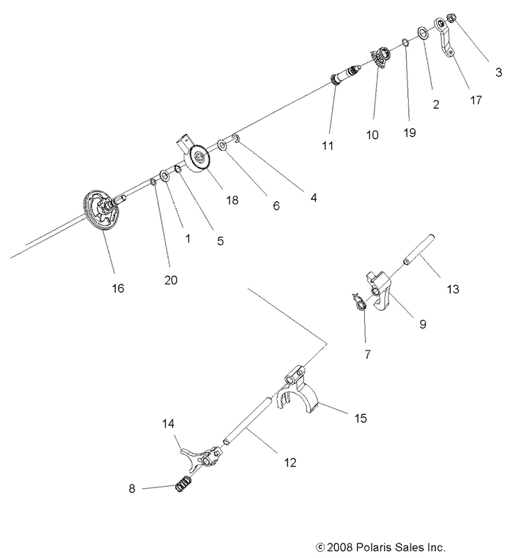 DRIVE TRAIN, MAIN GEARCASE SHIFT FORKS DRIVE TRAIN, MAIN GEARCASE SHIFT FORKS