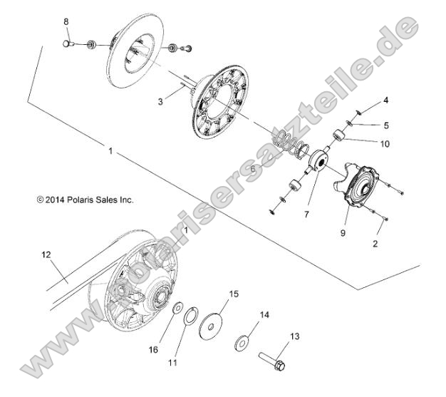 Drive Train, Secondary Clutch Drive Train, Secondary Clutch