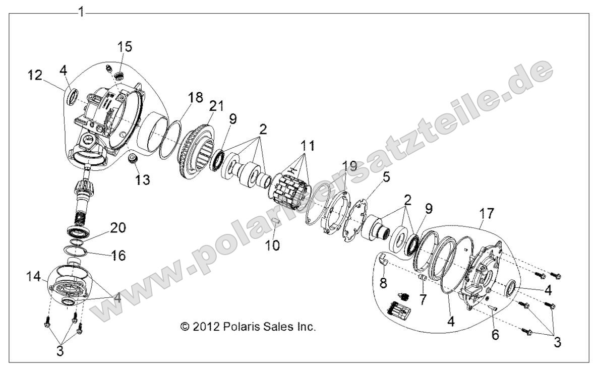 Drive Train, Front Gearcase Internals