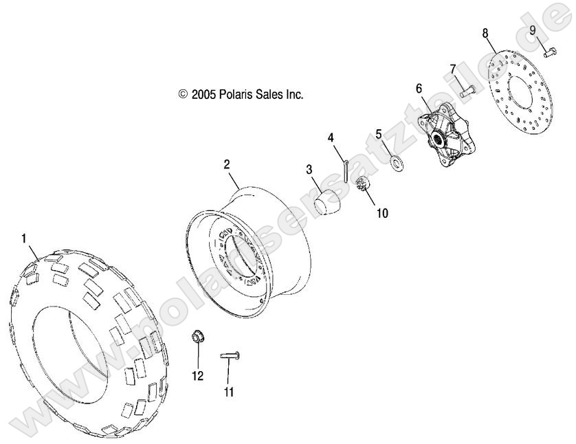 WHEELS, FRONT TIRE and BRAKE DISC WHEELS, FRONT TIRE and BRAKE DISC