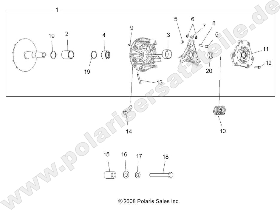 DRIVE TRAIN, PRIMARY CLUTCH