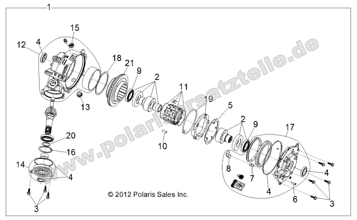 Drive Train, Front Gearcase Internals