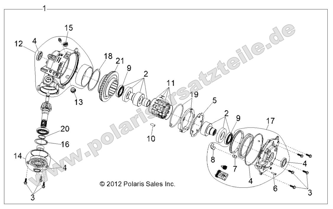 Drive Train, Front Gearcase Internals