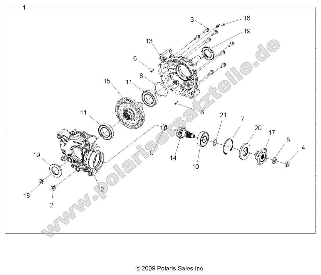 Drive Train, Rear Gearcase Internals Drive Train, Rear Gearcase Internals