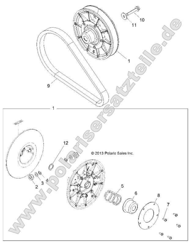 Drive Train, Secondary Clutch Drive Train, Secondary Clutch