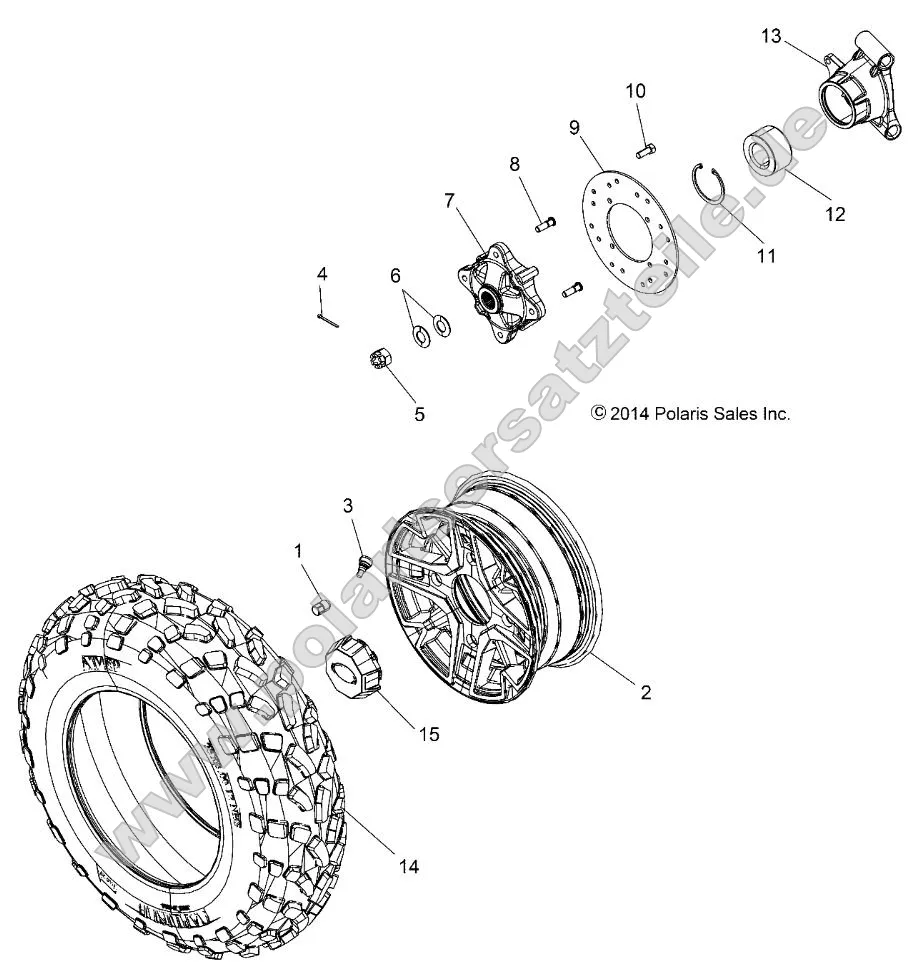 Wheels, Rear (49ATVWHEELRR15ACE570)