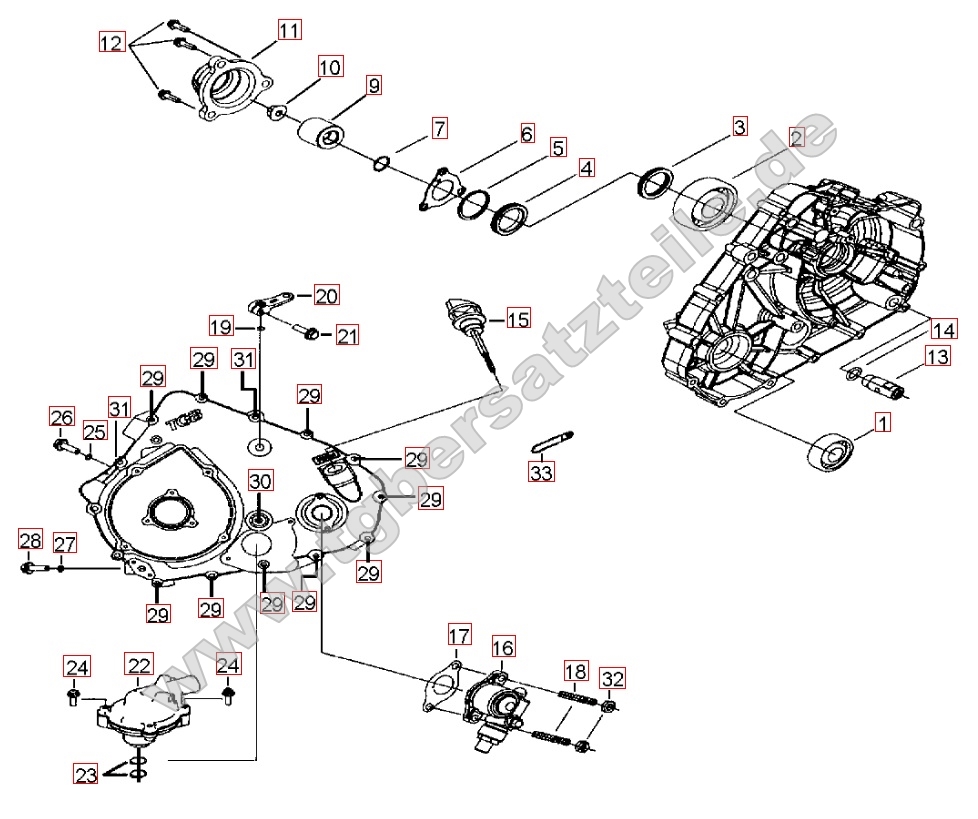 Wasserpumpe - Tachoantrieb